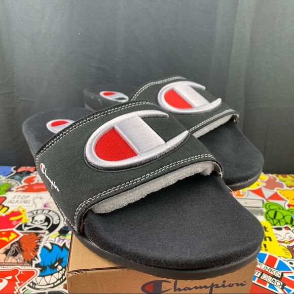 Champion Squish Embroidered Slides Mens Various Sizes - Picture 4 of 12